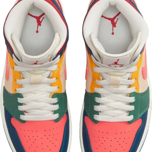 Women's Air Jordan 1 Mid SE in French Blue/Magic Ember - Picture 12 of 13